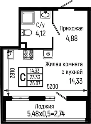 Планировка Студии