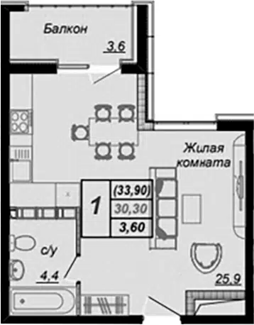 Планировка Студии