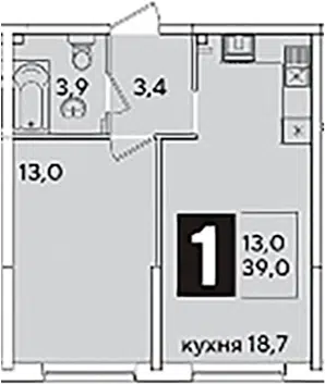 Планировка 2Е-к.кв