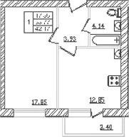 Планировка 1-к.кв