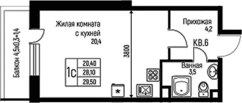 Планировка Студии
