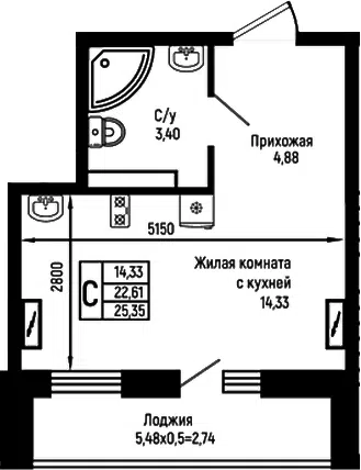 Планировка Студии