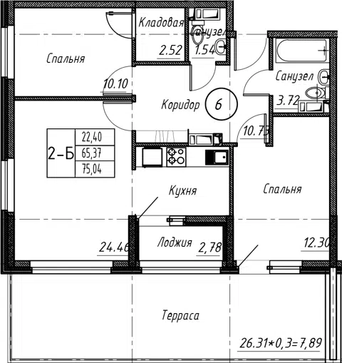 Планировка 3Е-к.кв