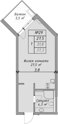 Планировка Студии
