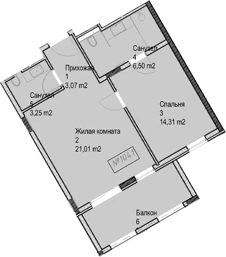 Планировка 2Е-к.кв