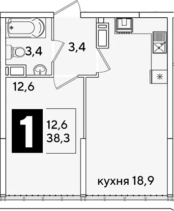 Планировка 2Е-к.кв