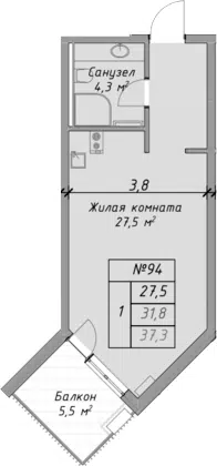 Планировка Студии