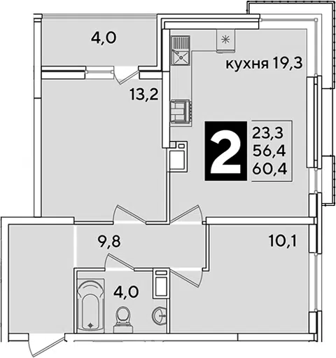 Планировка 3Е-к.кв