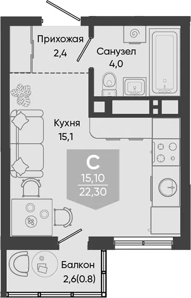 Планировка Студии
