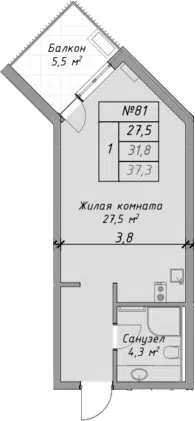 Планировка Студии