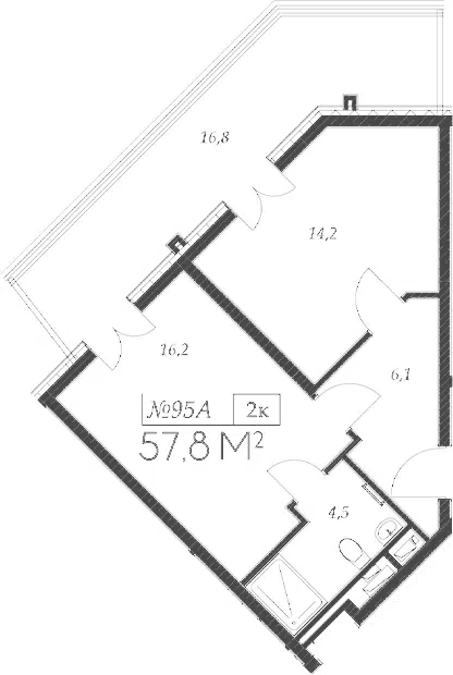 Планировка 2Е-к.кв