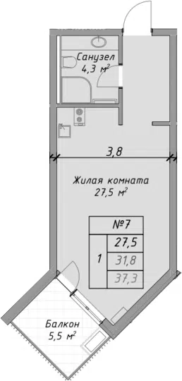 Планировка Студии