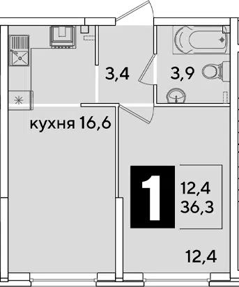 Планировка 2Е-к.кв