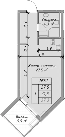Планировка Студии