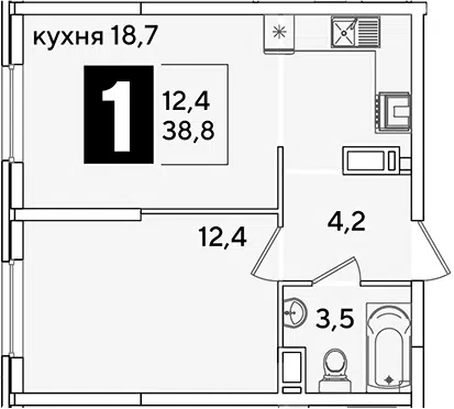 Планировка 2Е-к.кв