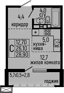 Планировка Студии