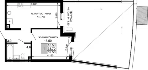 Планировка 2Е-к.кв
