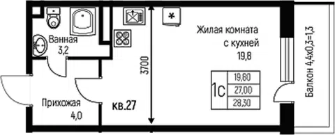 Планировка Студии
