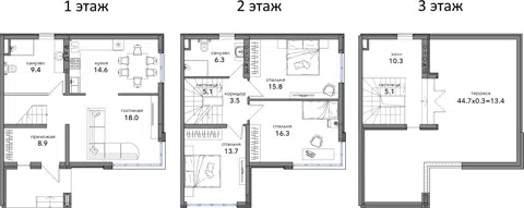 Планировка Таунхаусы