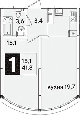 Планировка 2Е-к.кв