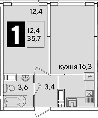 Планировка 2Е-к.кв