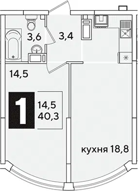 Планировка 2Е-к.кв