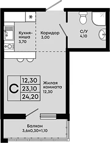 Планировка Студии