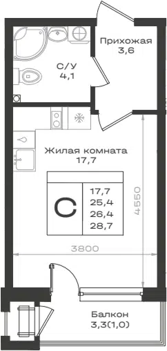 Планировка Студии