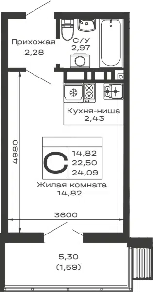 Планировка Студии