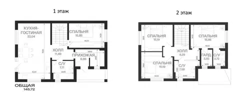 Планировка Коттеджи