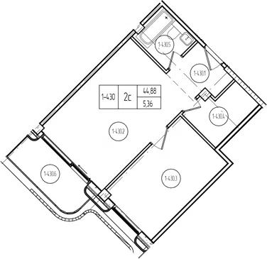 Планировка 2Е-к.кв