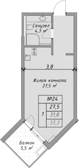 Планировка Студии
