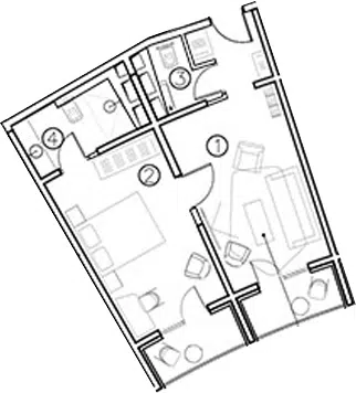 Планировка 2-к.кв