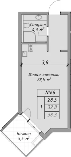 Планировка Студии