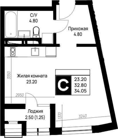 Планировка Студии