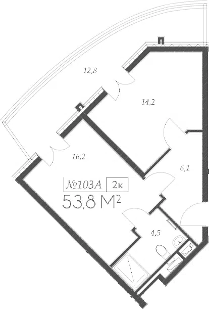 Планировка 2Е-к.кв