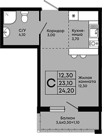 Планировка Студии