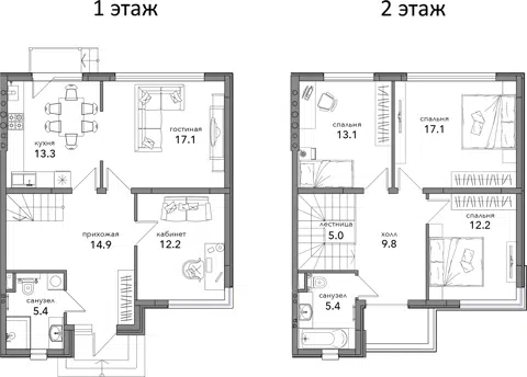 Планировка Таунхаусы