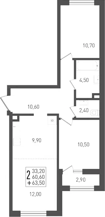 Планировка 3Е-к.кв