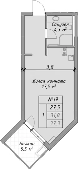 Планировка Студии