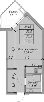 Планировка Студии