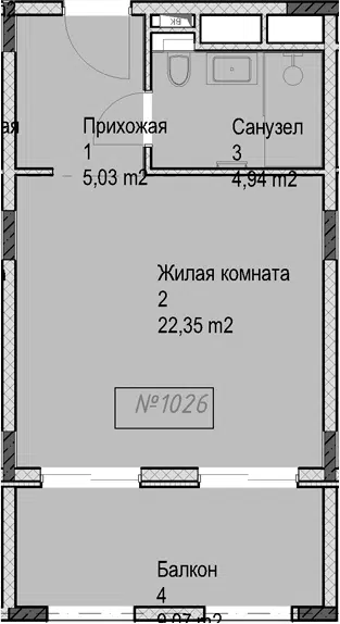 Планировка: Студии