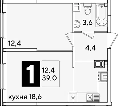 Планировка 2Е-к.кв