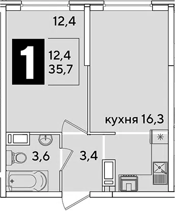 Планировка 2Е-к.кв