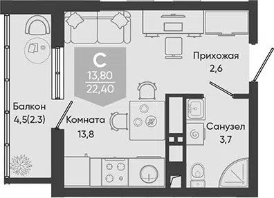 Планировка Студии