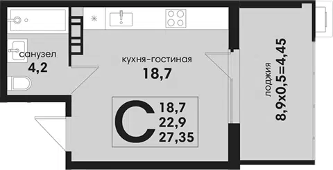 Планировка Студии