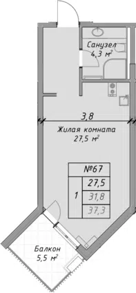 Планировка Студии
