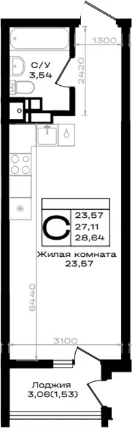 Планировка Студии