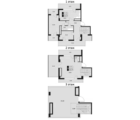 Планировка 3-к.кв