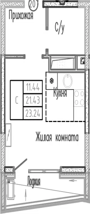 Планировка Студии